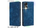 Чехол-книжка MyPads для Oppo A78 (4G), противоударный с магнитом, с защитой камеры, синий