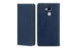 Чехол-книжка MyPads для Honor 5C / Хонор 5C,Телячья кожа,закрывающаяся на магнит,синий