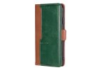 Чехол-книжка MyPads для Google Pixel 6A / Гугл Пиксель 6A (Зеленый + коричневый)
