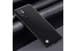 Жесткий чехол MyPads для OnePlus 9RT, черный матовый, углеродное волокно