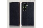 Кожаный чехол-книжка MyPads для ASUS Zenfone 9 и Zenfone 10, черный