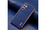 Чехол MyPads для Samsung Galaxy A34 (Самсунг Галакси A34) с кожей с крокодиловым узором и рамкой с гальваническим покрытием
