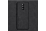 Чехол-бампер-панель-накладка MyPads «Sotto la pelle» на ZTE Nubia Red Magic 8S Pro / 8s Pro Plus из износостойкого силикона со вставкой из эко-кожи  черный